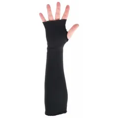 This Kevlar® knit sleeve protects arms from heat up to 350°F in industrial environments such as welding, foundries, and glass handling. The 18-inch length covers the forearm, and the thumbhole keeps the sleeve securely in place. Sold per pair.