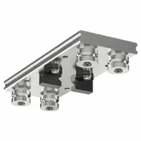HEPCOMOTION GV3 Carriage: For 76 mm Rail Wd, Roller, GV3 Std Carriage, 54.7 mm Carriage Ht, Aluminum (MPN AU7654L400LB)