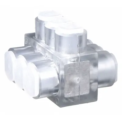 BURNDY Multitap Connector: 3 Port, Double-Sided Entry, 14 AWG – 4 AWG Wire Size - Dry-Location Double-Sided Entry Multitap Connectors