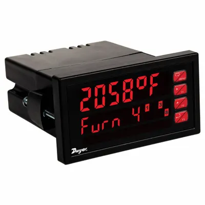 Dwyer Temperature Panel Meter: -9,999 Display Span - Min, 99,999 Display Span - Max - Temperature Digital Panel Meters