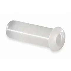 Compression-type tube insert made of nylon for 1/4 in OD tubing. Suitable for pneumatic or low-pressure fluid systems requiring secure, leak-resistant connections in industrial automation, packaging, and material handling applications.