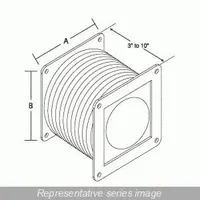 Wireway Flexible Fitting: 6 in Wd, 6 in Ht, 304 Stainless Steel, 3 in to 10 in (MPN 1487DFFSS)