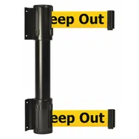 TENSABARRIER Belt Barrier: Fixed Mounting Plate, 13 ft Belt Lg, Danger Messaging, Yellow (MPN 896T2-33-MAX-YDX-C)