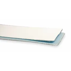 White polyurethane conveyor belt, 1/16 in thick, 100 ft length. Designed for Alligator Lacing. Suitable for food processing and packaging lines where resistance to oils and cleaning agents is required.