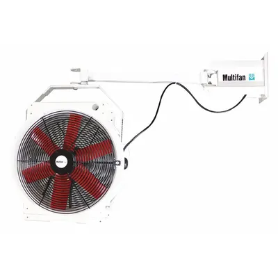 MULTIFAN Mounted Fan: 20 in Blade Dia, 120V AC, 1/3 hp Motor HP, Wall Mount - Corrosion-Resistant Industrial Wall-Mount Fans