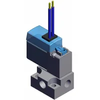 Solenoid Air Control Valve: Three-Way / Two-Position, Single Solenoid, Normally Closed, 24V DC (MPN V114-SH-M5)