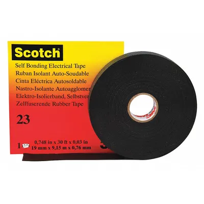 3M Series 23 High-Voltage Electrical Tape, 2 in x 10 yd, 30 mil, 69 kV