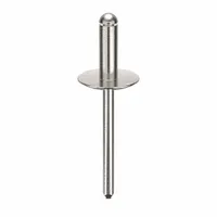 Blind Rivet,1 7/8" L,0.183" dia,PK250: Inch, 1 7/8 in Overall Lg, 35/64 in Body Lg, Open End, 250 PK (MPN AD66ABSLF200)