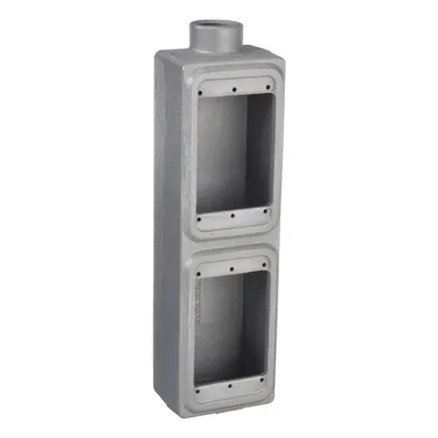 APPLETON ELECTRIC Electrical Box: Iron, Rectangular, 2 Gangs, 1/2 in Hub Size - Iron Weatherproof Electrical Boxes