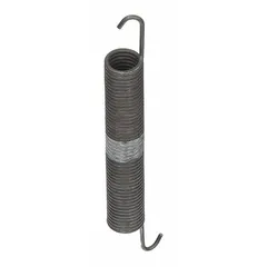 This door spring is a replacement part for Whirlpool ovens, designed to support the oven door mechanism and maintain proper closure tension. It is used in residential and light commercial kitchen ovens.