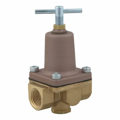 Watts Pressure Regulator: FNPT x FNPT, 1/4 in Pipe Size, Brass, 3 psi to 50 psi - Standard Capacity Water Pressure Regulators