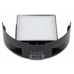 This HOOVER cassette filter is a HEPA-rated, dry pickup filter constructed with cloth material. It is designed for use with Hoover upright vacuums in commercial or industrial cleaning applications where fine dust and allergen capture is required.