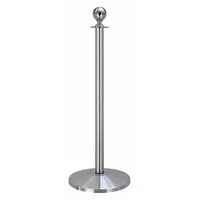 Ball Top Rope Post: Sphere, 39 in Post Ht, Stainless Steel, Sphere, 36 in to 40 in, Nonfillable Base (MPN QWAY312-3S)