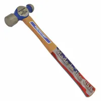 Ball Peen Hammer: Wood, Steel, 12 oz Head Wt, 1 7/8 in Face Dia, 13 in Overall Lg (MPN TC2012)
