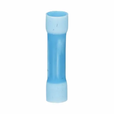PANDUIT Butt Splice Connector: Blue, Vinyl, For Wire Size 16 AWG – 14 AWG, 600 V - Insulated Butt Splice Connectors