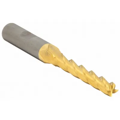 CLEVELAND Square End Mill: High Speed Steel, TiN Coated, 4 Flute, 9/32" Mill Dia - General Purpose High-Speed Steel Square End Mills
