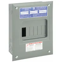 Load Center: 100 A Amps, 120/240V AC, 6 Spaces, 1 Phase, 6 Max. No. of Tandem Breakers, Flush Cover (MPN HOM612L100F)