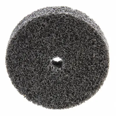 SCOTCH-BRITE Unitized Wheel: 2 in Dia x 1/2 in W, 1/4 in Arbor Hole, Silicon Carbide - Final Finishing Wheels for Stainless Steel & Nickel Alloys