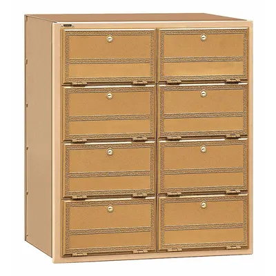 SALSBURY INDUSTRIES Mailbox: 8 Doors, Horizontal, 26 1/2 in H x 23 1/2 in W x 15 in D, Recessed Mounting - Multi-Unit Mailboxes