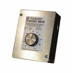 Wall-mounted dehumidistat for controlling humidifiers and dehumidifiers. Compatible with ventilation fans. Operates on 115V AC input voltage. Suitable for residential or light-commercial HVAC systems requiring humidity regulation.