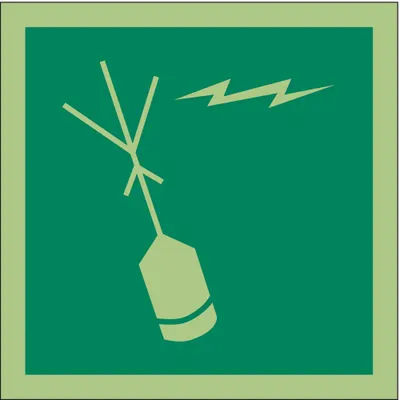 IMO (International Maritime Organization) Safety Sign: Vinyl, Adhesive Sign Mounting - Square Epirb Symbol Signs