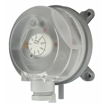 Dwyer Air Pressure Switch: Adj, Auto Reset, 0.12 in wc to 1.6 in wc, Std Housing - Adjustable Set-Point Air Pressure Switches