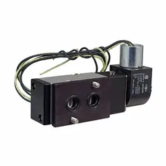 Single solenoid valve with 4 ports, 1/4 in NPT inlet and outlet, and 24V DC operation. Suitable for use in hazardous locations to control pneumatic actuators in environments where flammable gases or combustible dusts may be present.