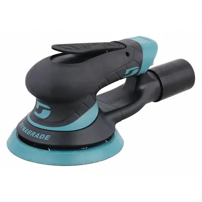 DYNABRADE Air Orbital Sander: 5 in Disc, Hook and Loop, 3/32 in Orbit, Central Vacuum - Self-Vacuum Random Orbital Sanders