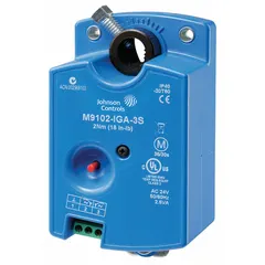 This proportional, non-spring return actuator delivers 35 in-lb of torque with a 93° stroke and CW/CCW shaft rotation. It operates on 24V AC input voltage and connects via screw terminals. Designed for modulating dampers, VAV boxes, and zone valves in building automation systems.