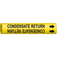 Pipe Marker: Condensate Return, Yellow, Black, Fits 1 1/2 to 2 3/8 in Pipe O.D., 1 Pipe Markers (MPN 4037-B)