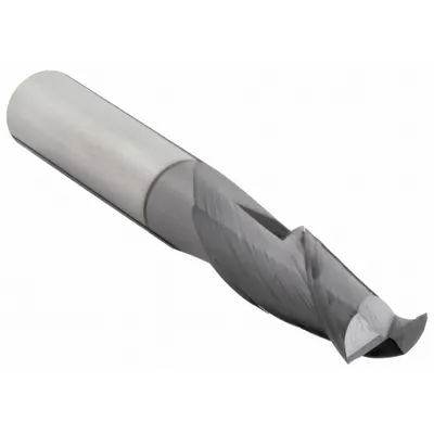 CLEVELAND Square End Mill: Carbide, TiAlN Coated, 2 Flute, 7/16" Mill Dia, 5/8" LOC - General Purpose Carbide Square End Mills