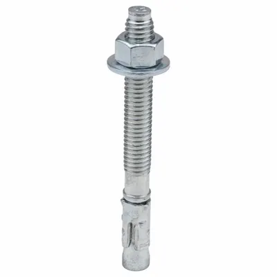 RED HEAD Wedge Anchor: 3 3/4 in Overall Lg, 3/8 in Dia, 3/8"-16 Thread Size, Steel - Steel Wedge Anchors