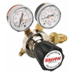 Single-stage purging regulator with CGA 580 inlet rated for 450 psig maximum inlet pressure. Outlet is 7/16"-20 flared tube fitting. Neoprene diaphragm construction. Used for controlling gas flow in purging or blanketing processes.