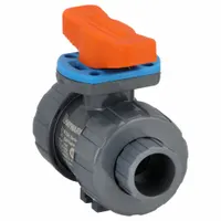HAYWARD FLOW CONTROL Manual Two-Way Ball Valve: 3/4 in, PVC, Straight, 250 psi Max. Pressure (CWP) (MPN TBH1075ASTV0000)
