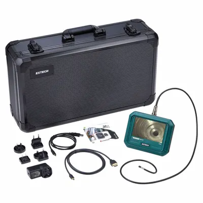 EXTECH Videoscope Kit: 1280 x 720, 1 m Shaft Lg, 5.5 mm Shaft Dia, 5.5 mm Camera Dia - Standard Single View Borescopes
