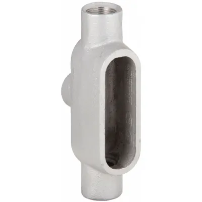 HUBBELL KILLARK Conduit Outlet Body: Aluminum, 1 in Trade Size, TB Body, 11.5 cu in Body Capacity - TB - Tee Type