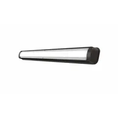 This linear LED light is designed for high-abuse environments where impact resistance is required. It features an aluminum housing, operates at 120/277V AC, delivers 5030 lumens at 3500K, and consumes 50W. Suitable for corridors, public areas, and other settings needing durable illumination.