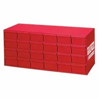 DURHAM MFG Drawer Bin Cabinet: 33 3/4 in x 11 3/4 in x 14 1/2 in, 24 Drawers, Stackable, Steel, Red (MPN 007-17-S1157)