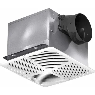 Dayton Bath Exhaust Fan: Ceiling, 101 cfm Max, 3 sones, 1 Speed - Standard Bathroom Exhaust Fans