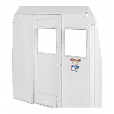WEATHER GUARD Van Bulkhead: Swing Open Door Panel, White, Steel, 66 1/4 in Overall Ht - Van Bulkheads with Door