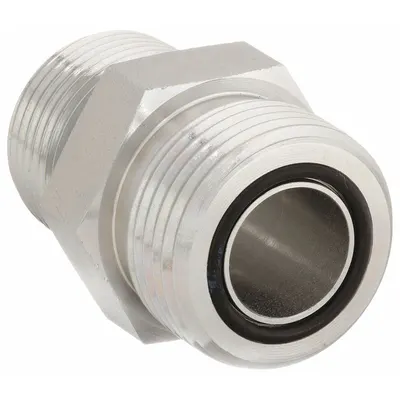 AEROQUIP Hydraulic Hose Adapter: 1 in x 1 in Fitting Size, Male x Male, ORS x NPTF - ORS-to-NPTF Steel Hydraulic Hose Adapters