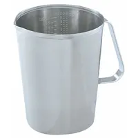This stainless steel measuring cup has a 0.5 L capacity and is designed for dry ingredients. It features graduation subdivisions of 1 cubic cm and a gray finish. NSF certified, it is suitable for commercial kitchens and food service environments requiring precise volume measurement