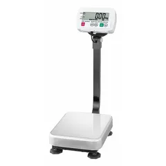 The A&D WEIGHING SE-30KAM is a food scale with an LCD display, readability of 0.01 lb/0.005 kg, and a weighing surface of 11 3/4 in width. It features an IP68 rating for washdown environments and a USB connection port for data transfer. Typical applications include commercial kitchens and food processing facilities where precise weighing and sanitation are required.