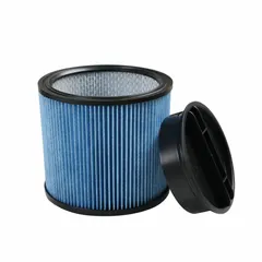 This DAYTON shop vacuum filter is made of paper and designed for wet/dry pickup. It is a standard replacement filter for Dayton brand shop vacuums, suitable for general workshop cleanup and maintenance tasks.