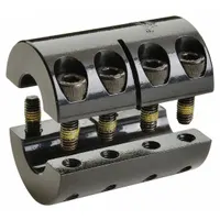 Two-piece rigid shaft coupling with 16 mm bore diameters for both bore 1 and bore 2, designed for round shafts. Metric sizing, no keyway. Provides zero-backlash torque transmission for precise shaft alignment in motion-control applications