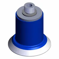 SMC Vertical Vacuum Inlet: Flat, M5 x 0.8 Vacuum Port, 20 mm Pad Dia, Food Grade Silicone Rubber, 40 (MPN ZP3P-T20PTSF-A5)