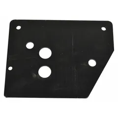 This DAYTON mounting plate is a GGS material handling part designed for use with Dayton brand equipment, specifically model 1DJN5. It provides a secure attachment point for mounting components in industrial material handling systems, ensuring proper alignment and stability during operation.