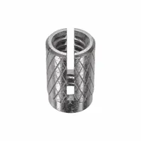 Press Insert: 1/4"-20 Thread Size, 1/2 in Overall Lg, 21/64 in Dia, Stainless Steel, Plain, 10 PK (MPN 240-4-CR-PK10)