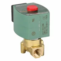 REDHAT Solenoid Valve: 2-Way, Normally Closed, 1/4 in Pipe Size, 110V AC/120V AC, High Flow, DIN (MPN SC8262H208)