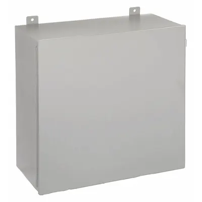 WIEGMANN Enclosure: Steel, 24 in x 24 in x 11 in, NEMA 12/13, Solid Cover - Steel Dust-Tight Enclosures
